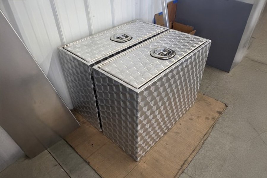 Custom Truck Caps shop building toolboxes for work trucks across Ohio